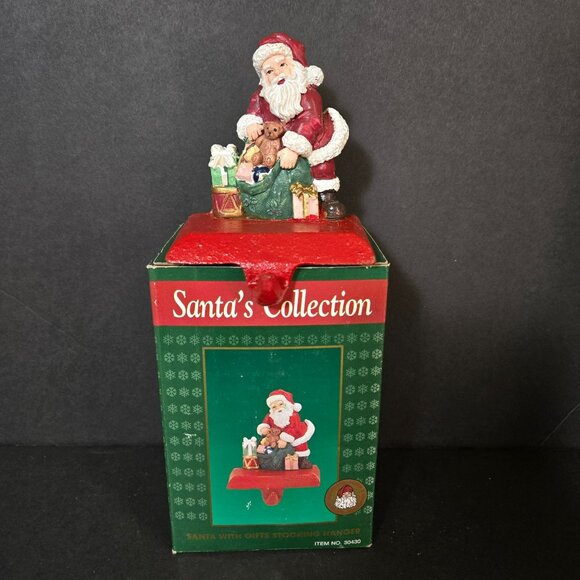 Santa's Collection Other - Santas Collection Vintage Santa w Gifts Stocking Hanger Figurine 5" Christmas